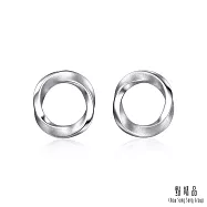 【點睛品】網路獨家款 莫比烏斯環 鉑金耳環 (一對)