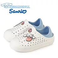 【HELLO KITTY】童鞋 男女童 CINNAMOROLL 大耳狗 洞洞鞋 雨鞋 穆勒鞋 防水 輕量 後踩兩穿 16 白色