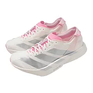 adidas 愛迪達 競速跑鞋 Adizero Adios Pro 4 M 男鞋 白粉紅 慢跑鞋 東京馬拉松 JQ4445 26.5cm WHITE/PINK