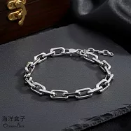 【海洋盒子】潮流個性斜角十字鍊男仕鈦鋼手鍊.男生手鍊