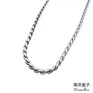 【海洋盒子】潮流個性斜角十字鍊男仕鈦鋼項鍊.男生項鍊