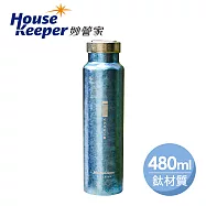 妙管家 480ml純鈦真空保冷保溫杯 - 湛藍