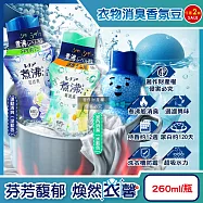 (2瓶任選超值組)日本P&G Lenor蘭諾-煮沸般超消臭汗味衣物除臭芳香顆粒香香豆260ml/瓶(香氛柔軟精,洗衣槽防霉,室內晾曬防臭劑) 運動清爽(深藍色)*2瓶