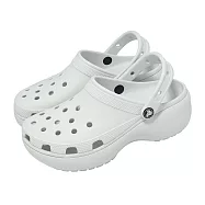 Crocs 洞洞鞋 Classic Platform Clog W 女鞋 雲朵克駱格 月光灰 2067501NK 22cm MOONLIGHT