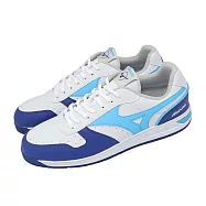 Mizuno 美津濃 高爾夫球鞋 City Wind GS 男鞋 藍 白 皮革 復古 緩震 51GM2622-03 25.5cm BLUE/WHITE