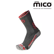 MICO 天絲中筒多功能襪 Annapurna CA1513 /抗菌除臭/城市綠洲 L 166深灰-紅