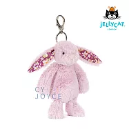 英國 JELLYCAT 鑰匙圈/吊飾 薊花紫碎花兔 Thistlepop