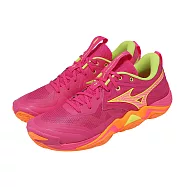 Mizuno 美津濃 排球鞋 Wave Momentum Elite 男鞋 女鞋 粉紅 橘 緩震 V1GA2512-42 27.5cm PINK/ORANGE