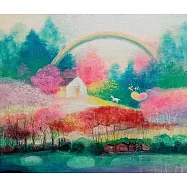 【玲廊滿藝】呂月華-彩虹獨角獸之家45.5x53cm