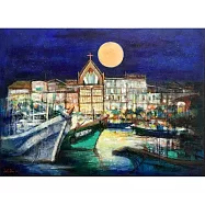 【玲廊滿藝】呂月華-漁船與教堂53x72.5cm
