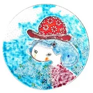 【玲廊滿藝】陳靜智-小紅帽之動物戲-蝴蝶蝴蝶生的真美麗45x45cm