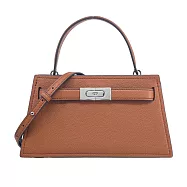 TORY BURCH LEE RADZIWILL 荔枝紋兩用包(小)- 棕色