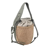 Chloe Woody Basket 草編小號桶包- 墨綠