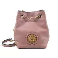 Chloe Horse Medal 牛皮鏈帶迷你水桶包- 粉色