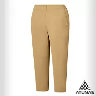 【ATUNAS 歐都納】女款彈性七分褲/休閒褲/大尺碼A2PA2529W- S 卡其
