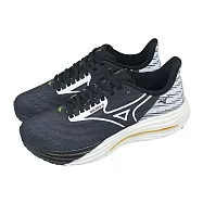 Mizuno 美津濃 慢跑鞋 Wave Rider 29 男鞋 女鞋 黑白 波浪片 緩震 運動鞋 J1GC2663-01 28cm BLACK/WHITE
