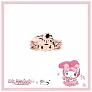 STORY故事銀飾-Kuromi & MyMelody心動系列-美樂蒂晶鑽造型戒指 國際圍#10