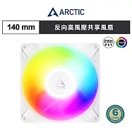 【ARCTIC】P14 Pro PST Reverse A-RGB 14公分反向高風壓共享風扇 白色
