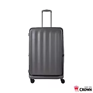【CROWN 皇冠】Airstride 28吋 前開式擴充拉鍊箱- 石墨灰