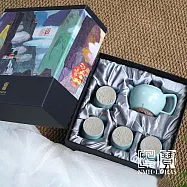 【陸寶LOHAS】太魯閣之美茶組-天青色 史博館&times;陸寶 聯名款 一壺四杯配茶巾 欣賞馬白水大師畫作魅力