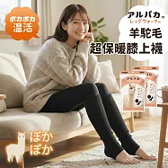 【日本TO-PLAN】羊駝毛超保暖膝上襪 黑(黑色膝上襪/膝上襪穿搭/過膝襪/過膝長襪穿搭/膝上襪推薦/羊駝毛)