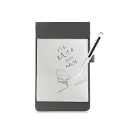 【Green Board】A5磁性電紙板 MTA5進階收納組(電紙板+手寫筆+灰色皮革夾) MIT雙專利設計 0.5mm超薄軟性電子紙 局部清除手寫板