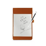 【Green Board】A5磁性電紙板 MTA5進階收納組(電紙板+手寫筆+棕色皮革夾) MIT雙專利設計 0.5mm超薄軟性電子紙 局部清除手寫板