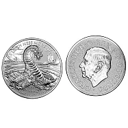 (行闊國際) 英國皇家鑄幣廠 傳奇生物系列 尼斯湖水怪 1盎司 31.1g 999白銀 普鑄幣