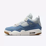 Nike 耐吉 WMNS Air Jordan 4 Retro TEX [IB6716-100] 女 運動休閒鞋 牛仔藍 23cm 藍