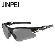 【JINPEI 錦沛】運動太陽眼鏡 (抗UV400 PC防撞 防眩光) 曜金黑
