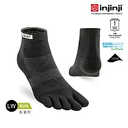injinji Run輕量吸排五趾短襪NX L 黑色