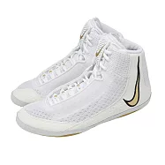 Nike 拳擊鞋 Inflict 4 男鞋 白 米 高筒 角力 訓練 支撐 穩定 HM9674-102 26cm WHITE/METALLIC GOLD
