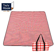 【Truly House】絕美加厚野餐墊 150x200cm 大尺寸PRO款 露營 野餐 (四款任選) 紅色格紋