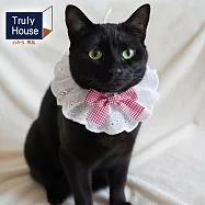 【Truly House】寵物變裝寵物蕾絲圍巾圈 口水巾 寵物項圈 圍脖 圍巾(四款任選) 紅色格子