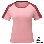 【ATUNAS 歐都納】女款防曬吸濕排汗透氣彈性短袖T恤/大尺碼A8TS2617W*- S 磚紅