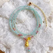 【水星記】財富好運天河石金葫蘆能量美型三圈手鍊(15105)