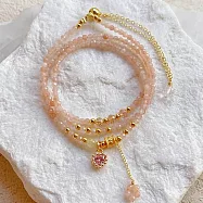 【水星記】財富好運太陽石心型鑽墬美型三圈手鍊(81080)