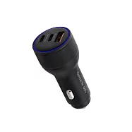 【amuok】All Power 120W 霸力瓦快充車充(TC+TC+USB) 點煙器 點菸器 車用充電器 黑色