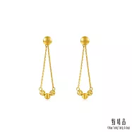【點睛品】網路獨家款 貓眼小圓珠 黃金耳環_計價黃金(一對)