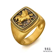 【點睛品】飛馬翱翔 黃金戒指_計價黃金(港圍19)