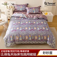 【PETER RABBIT 比得兔】比得兔與V&A博物館 雙人40支天絲床包兩用被組(多款任選/正版授權/天絲/兩用被) 妙妙屋