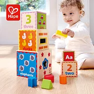 【德國Hape】木製形狀顏色認知疊疊樂