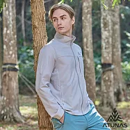 【ATUNAS 歐都納】男款循環蚊瘋不動涼感外套/防蚊驅蟲/防曬輕薄透氣/大尺碼A1GA2602MC- M 灰卡