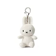 BON TON TOYS Miffy米菲兔ECO燈芯絨鑰匙圈-10cm (白)