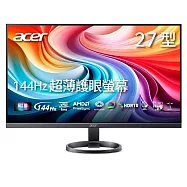 Acer R272 P1 27型超薄護眼螢幕(FHD/144Hz/1ms/IPS)
