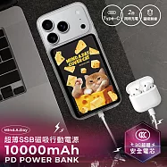 【正版授權】Mind.A.Day貓咪 SSB超薄磁吸無線快充行動電源10000mAh 起司