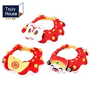【Truly House】吉祥喜氣寵物圍脖 項圈 寵物項圈 狗狗項圈 貓咪項圈 過年項圈 新年項圈(超值三入組)