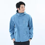 【遊遍天下】男款防水防風透濕防曬機能可拆帽外套 (GJ13003) XS 天峰藍