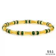 【點睛品】竹影耀光 鑽石黃金手鍊 04