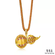 【點睛品】福祿雙喜 葫蘆鑽石黃金項鍊